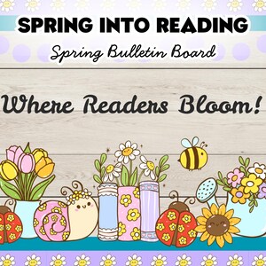 Spring Reading Bulletin Board |Spring Literacy Display | Classroom Decor