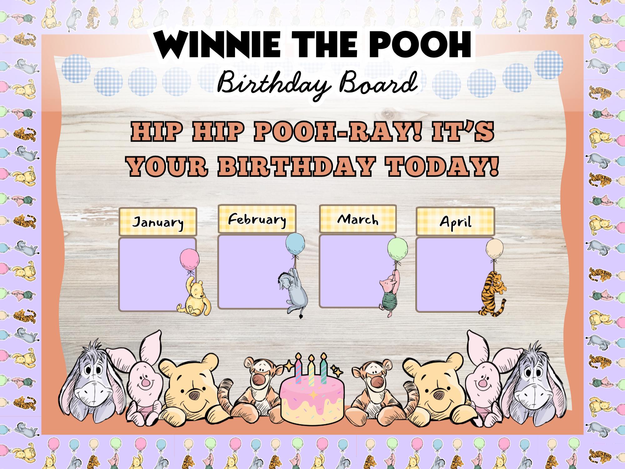 Winnie the Pooh Birthday Bulletin Board Kit- Classroom Theme - Etsy