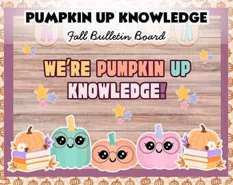 Fall Bulletin Board | Pastel Pumpkins | Classroom Decor| Instant Download