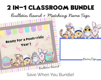 Winnie Puuh Back to School Bulletin Board und Namensschilder | Klassenzimmer Dekor