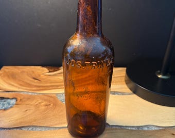 Jos. Triner | Antique Dug Amber Bitters Bottle | Chicago Illinois