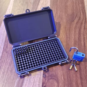 Ammo Box 22LR, 200 Round Capacity, strong and lightweight ammo storage.