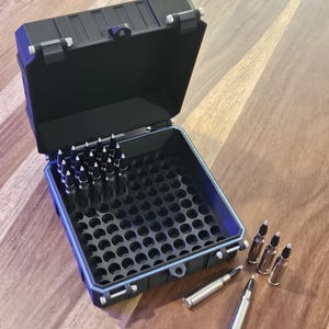 Ammo Box 308 Win Mag, 100 Round Capacity, Lockable, strong and lightweight ammo storage.