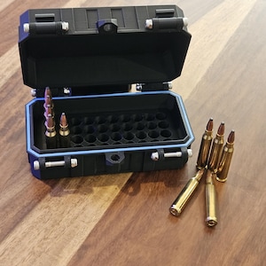 Ammo Box 223 Remington, 40 Round Capacity, strong and lightweight ammo storage.