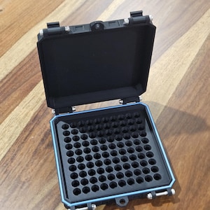 Ammo Box 9mm, 100 Round Capacity, strong and lightweight ammo storage.