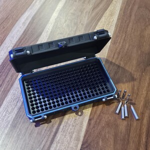 Ammo Box 22 Magnum, 200 Round Capacity, strong and lightweight ammo storage.