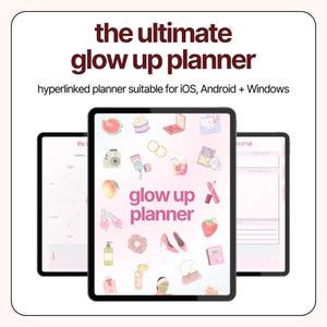 2026 Glow up planner, Healthy Lifestyle Checklists, Master Resell Rights MRR image 1