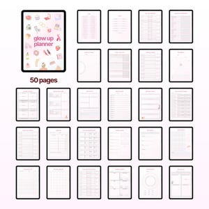 2026 Glow up planner, Healthy Lifestyle Checklists, Master Resell Rights MRR image 3