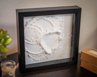 LA Dodger Stadium display, LED Lightup Glass Framed, Baseball Topograph,  Sports Memorabilia Decor