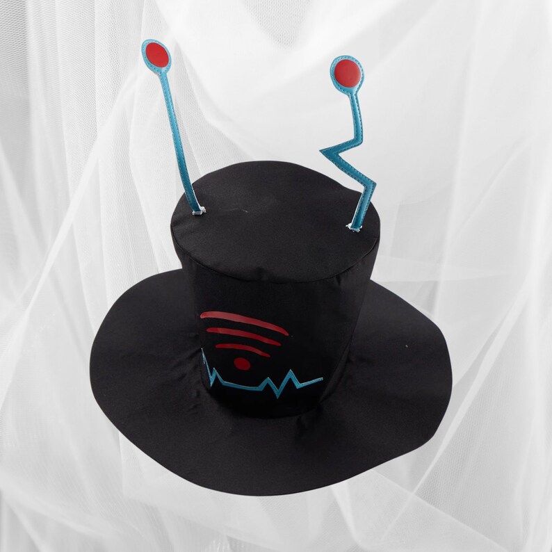 Hazbin Hotel Vox Cosplay Costume the TV Demon Suit Antenna Hat Adult