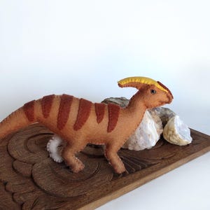 Felt Parasaur- PDF Tutorial and Pattern Download- Parasaurolophus Dinosaur