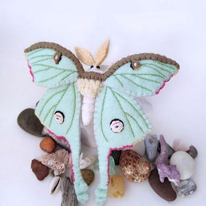 DIY Felt Luna Moth- PDF Tutorial and Pattern Download