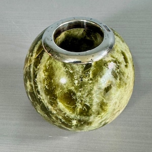 Victorian Match Striker Marble And Sterling Silver By Henry Griffiths & Sons