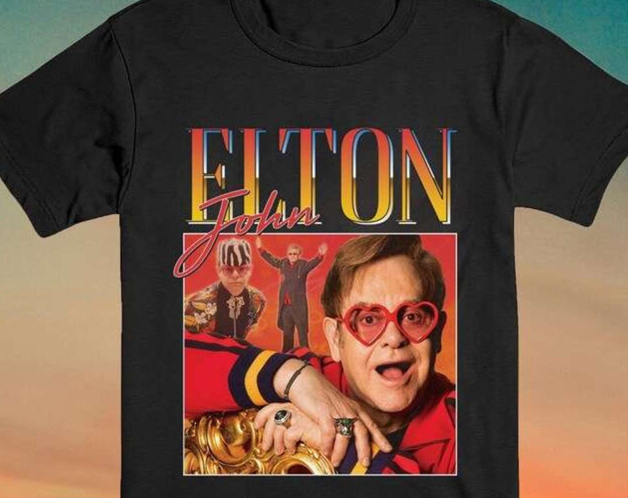 Discover Elton John Merch Vintage T-Shirt