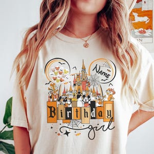 Comfort Colors® Disney Halloween Birthday Shirt, Mickey and Friends Halloween Season Shirt, Disney Birthday Shirt, Disney Boo Halloween Tee