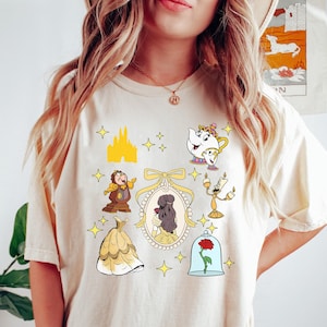 Comfort Colors® Belle Princess Coquettle Bow Shirt, Tale As Old As Time Beauty and The Beast Shirt, Belle Princess T-shirt, Disney Princess