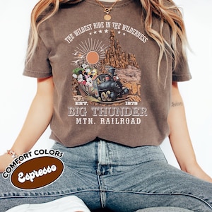 Comfort Colors® Big Thunder Mountain Retro Disney Shirt, Disney Mickey and Friends Shirt, Tomorrowland Shirt, Disneyworld Vacation Family