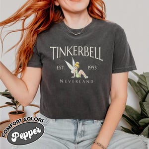 Comfort Colors® Tinkerbell Est 1953 Neverland Shirt, Disney Peter Pan Shirt, Tinker Bell Gifts, Believe Shirt, Disney Fairy Shirt, Women Tee