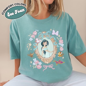 Comfort Colors® Disney Coquette Jasmine Princess Shirt, Disney Princess Shirt, Matching Princess, Matching WDW Group Shirts, Princess Girl