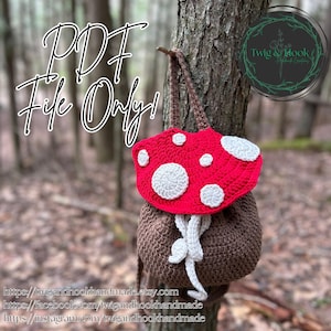 Crochet Mushroom Backpack Pattern *PDF FILE ONLY*