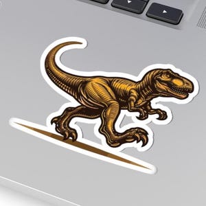 Yellow T-Rex Sticker, Tyrannosaurus Rex Sticker, T-Rex Decal, Dinosaur Sticker, Dinosaur Sticker for Kids, Dino Stickers, Laptop Sticker