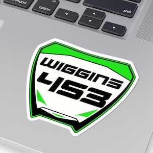 Personalized Kawasaki Green Motocross Number Plate Sticker: Racing Font Decal