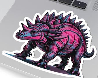 Pink Stegosaurus Sticker, Stegosaurus Sticker, Dinosaur Sticker, Dinosaur Sticker for Kids, Dino Stickers, Dino Decal, Laptop Sticker