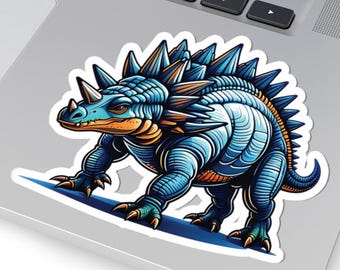 Blue Stegosaurus Sticker, Stegosaurus Sticker, Dinosaur Sticker, Dinosaur Sticker for Kids, Dino Stickers, Dino Decal, Laptop Sticker