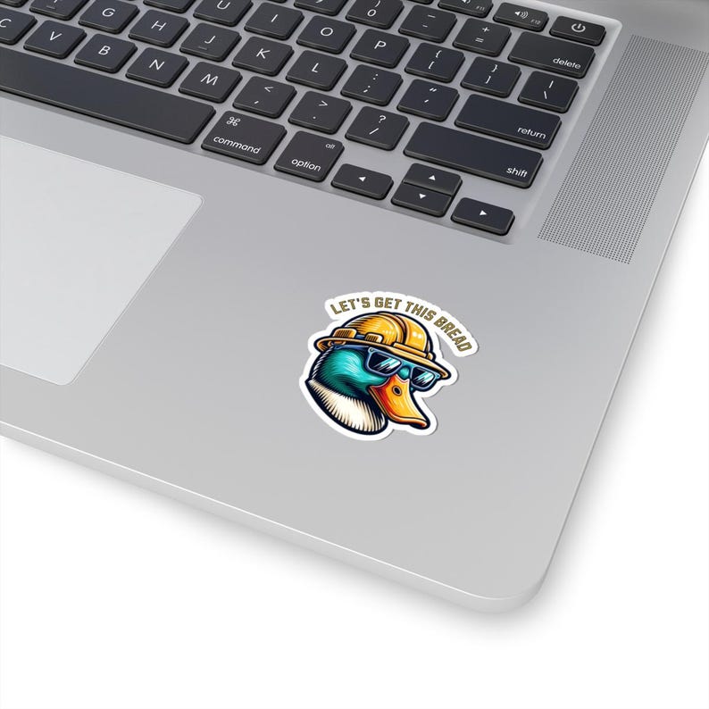 "Bauarbeiter Ente Sticker: ""Let's get this bread"" lustiges Schutzhelm-Motiv." Bild 5