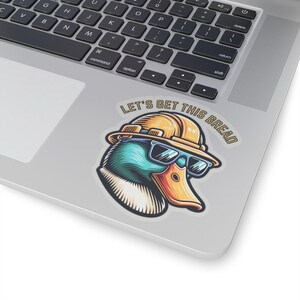 "Bauarbeiter Ente Sticker: ""Let's get this bread"" lustiges Schutzhelm-Motiv." Bild 7