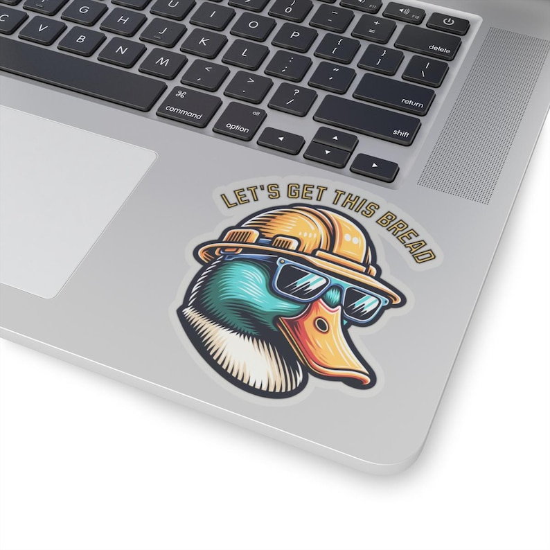 "Bauarbeiter Ente Sticker: ""Let's get this bread"" lustiges Schutzhelm-Motiv." Bild 7
