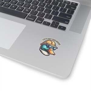 "Bauarbeiter Ente Sticker: ""Let's get this bread"" lustiges Schutzhelm-Motiv." Bild 4