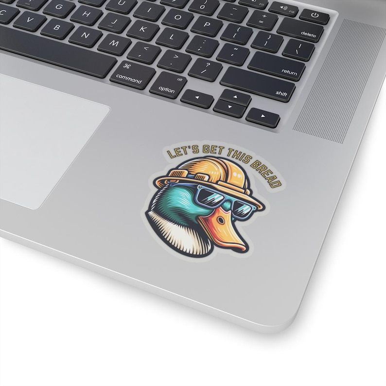 "Bauarbeiter Ente Sticker: ""Let's get this bread"" lustiges Schutzhelm-Motiv." Bild 6