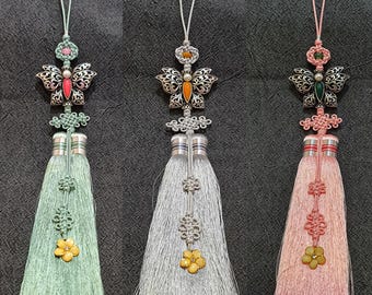 ノリゲ、美しい韓国の伝統的な韓服アクセサリー、蝶の飾りタッセル