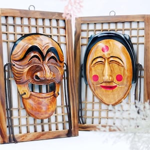 Korean wood mask - Etsy 日本