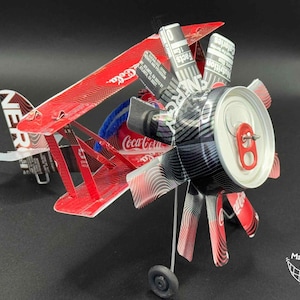 Coca Cola Coke Energy Pop Cans Airplane:  Pops Planes (Made from empty soda pop cans)