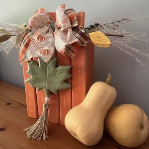 Rustic Pumpkins | Wooden Pumpkin Decor | Farmhouse Fall Decor | Autumn Harvest Decoration | Thanksgiving Table Decor