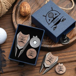 Custom Engraved Golf Ball Marker Set: Personalized Golfer Gift