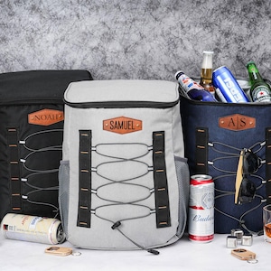 Personalized Groomsmen Cooler Backpack: Engraved Beer Bag