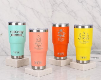 Personalized YETI Tumbler 20oz/30oz,Laser Engraved Travel Mug,Stainless Steel Travel Tumbler,Gift for Dad,Team Tumbler,Groomsmen Gifts