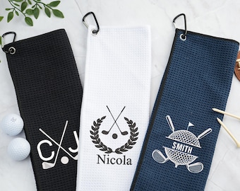 Toalla de golf personalizada: regalo de microfibra bordada a medida