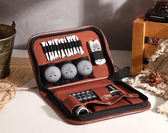 Conjunto de presente de golfe personalizado, ferramenta de golfe gravada, acessórios para golfistas, presentes de Natal