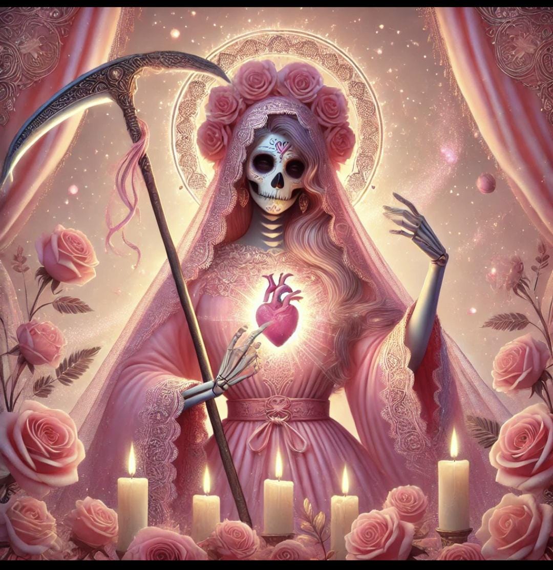 Santa Muerte La Rosita Printable | Self-Love & Healing Ritual PDF | Spiritual Guide