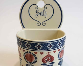 Caja de sal de pared vintage Waechtersbach "Salz"