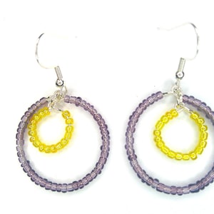 Intersex pride flag earrings-Lgbtq jewelry gift for her him