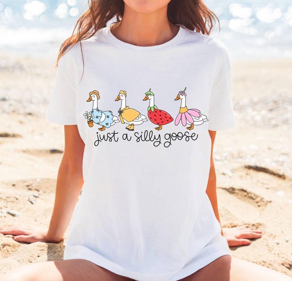 Silly Goose T-Shirt, Trendy Graphic Tee, Goose Meme Shirt