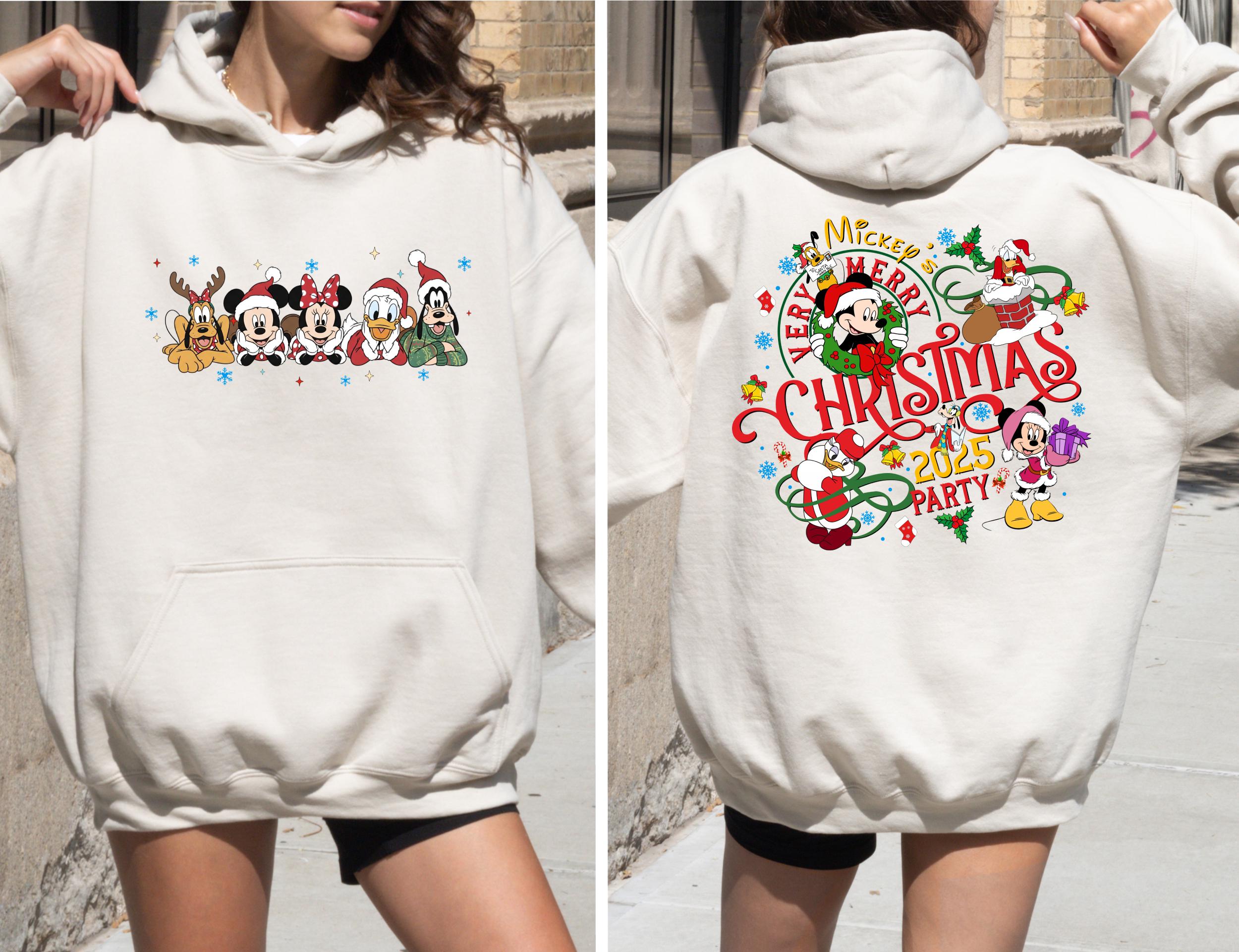 Discover Mickeys Very Merry Christmas Hoodie, Disneyland Family Holiday Hoodie, Mickey And Friends Disney Xmas Party Gift
