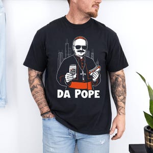 Comfort Colors© Chicago Pope Leo XIV &quot;Da Pope&quot; T-Shirt, Pope Robert Prevost Shirt,Pope Shirt, Jesus Shirt Gift, Christian Religious,Dad Gift