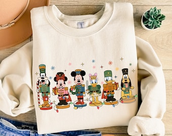 Nutcracker Disney Mickey and Friends Christmas Sweatshirt: Disneyland Family Gift, Very Merry Christmas