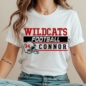 Custom Football Team Name & Number Shirt, Football Mom Gift Game Day Mamas Aesthetic Football Mama Club Tee High School Football Team Shirt